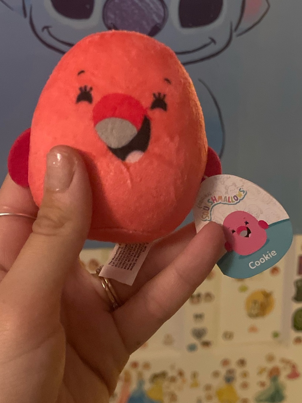 Squishmallows Cookie Plush - Bright Coral & Pink